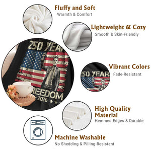 America 250 Years Throw Blanket Charlie Kirk American Flag Freedom TS14 Print Your Wear
