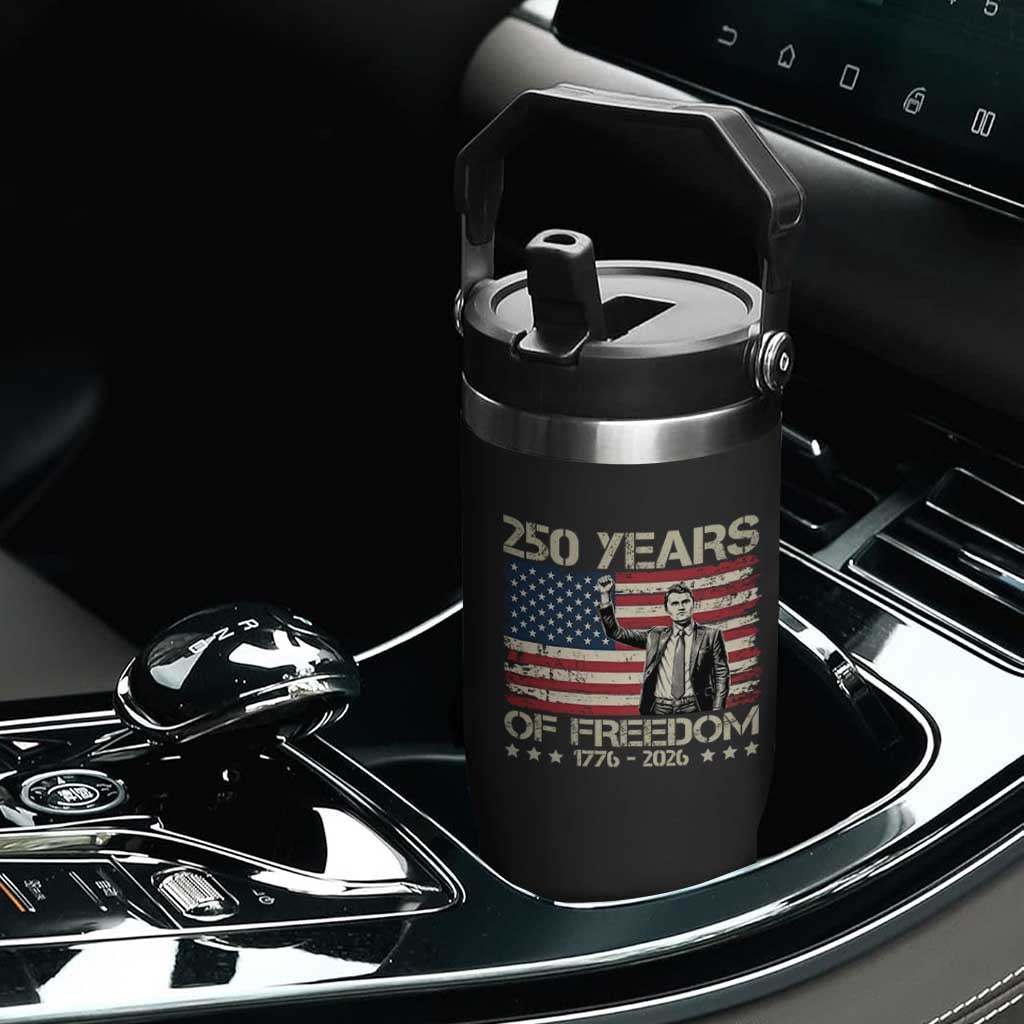 America 250 Years Flip Straw Tumbler Charlie Kirk American Flag Freedom TS14 Print Your Wear