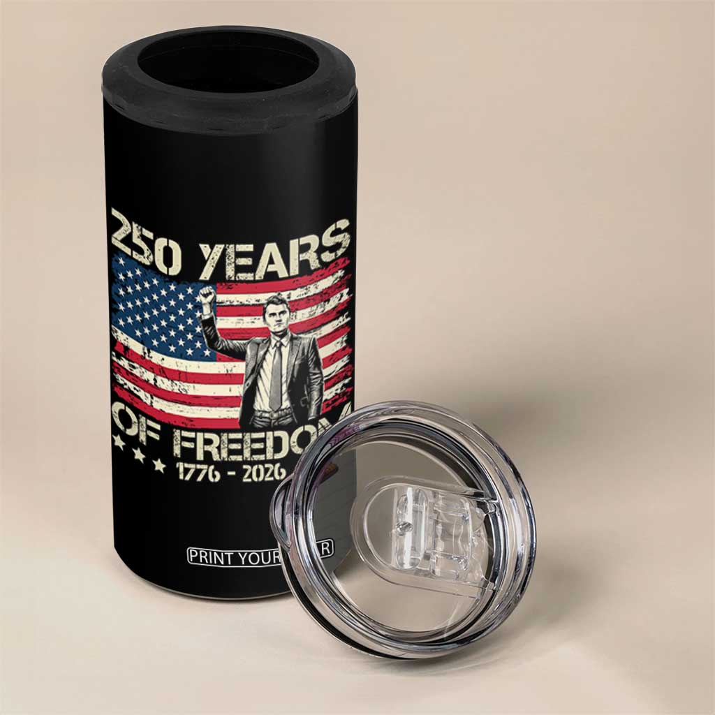 America 250 Years 4 in 1 Can Cooler Tumbler Charlie Kirk American Flag Freedom TS14 Print Your Wear