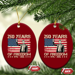 America 250 Years Ceramic Ornament Charlie Kirk American Flag Freedom TS14 Print Your Wear