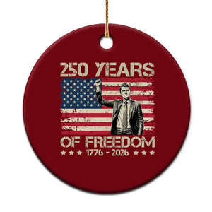 America 250 Years Ceramic Ornament Charlie Kirk American Flag Freedom TS14 1pc Red Print Your Wear