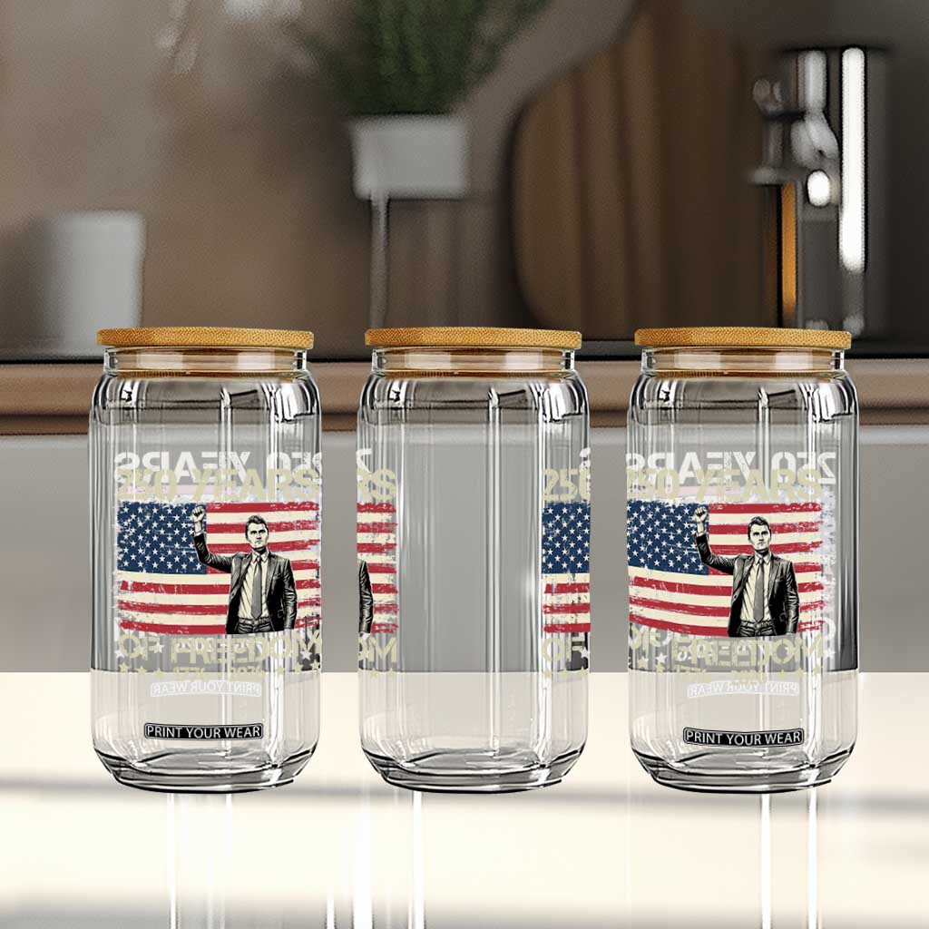 America 250 Years Glass Can Charlie Kirk American Flag Freedom TS14 Print Your Wear