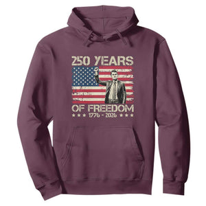 America 250 Years Hoodie Charlie Kirk American Flag Freedom TS14 Maroon Print Your Wear