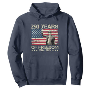 America 250 Years Hoodie Charlie Kirk American Flag Freedom TS14 Navy Print Your Wear