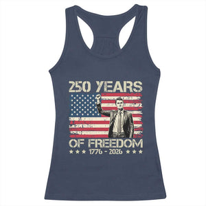 America 250 Years Racerback Tank Top Charlie Kirk American Flag Freedom TS14 Navy Print Your Wear