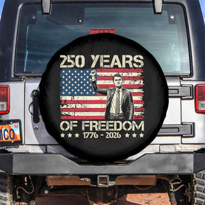 America 250 Years Spare Tire Cover Charlie Kirk American Flag Freedom TS14 No hole Black Print Your Wear