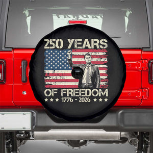 America 250 Years Spare Tire Cover Charlie Kirk American Flag Freedom TS14 Black Print Your Wear