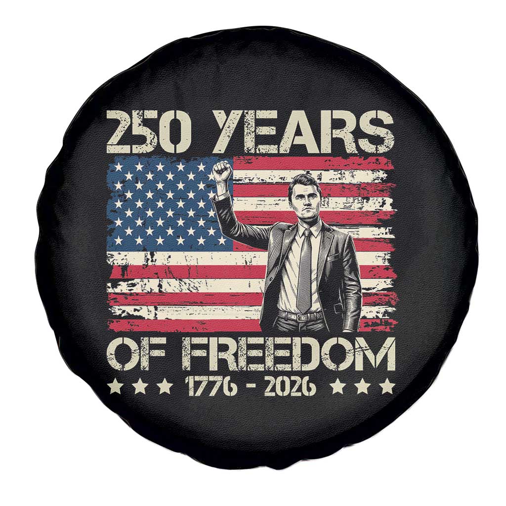 America 250 Years Spare Tire Cover Charlie Kirk American Flag Freedom TS14 Print Your Wear