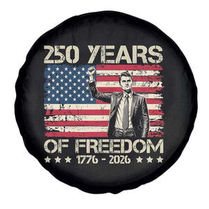 America 250 Years Spare Tire Cover Charlie Kirk American Flag Freedom TS14 Print Your Wear