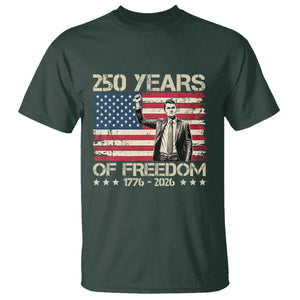 America 250 Years T Shirt Charlie Kirk American Flag Freedom TS14 Dark Forest Green Print Your Wear