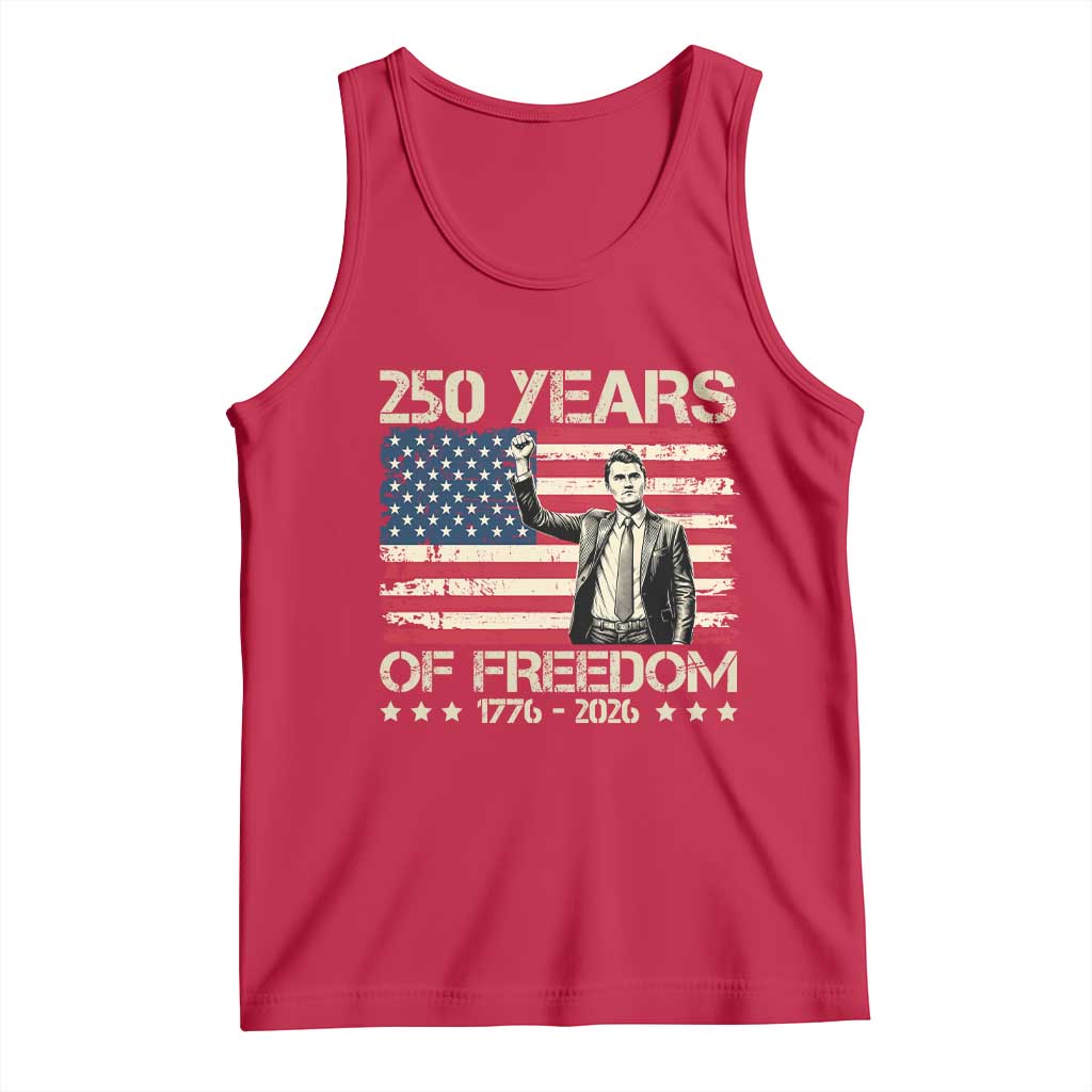 America 250 Years Tank Top Charlie Kirk American Flag Freedom TS14 Red Print Your Wear