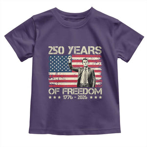 America 250 Years Toddler T Shirt Charlie Kirk American Flag Freedom TS14 Purple Print Your Wear