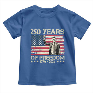 America 250 Years Toddler T Shirt Charlie Kirk American Flag Freedom TS14 Royal Blue Print Your Wear
