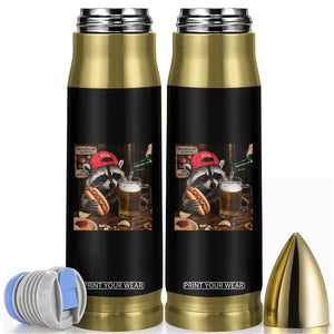 Patriotic USA Raccoon Drinking Beer Bullet Tumbler 4th of July Meme