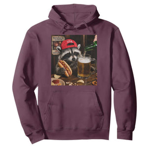 Patriotic USA Raccoon Drinking Beer Hoodie 4th of July Meme