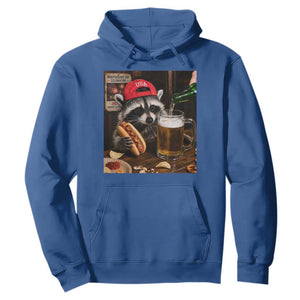Patriotic USA Raccoon Drinking Beer Hoodie 4th of July Meme