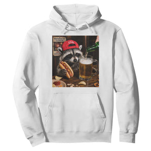 Patriotic USA Raccoon Drinking Beer Hoodie 4th of July Meme