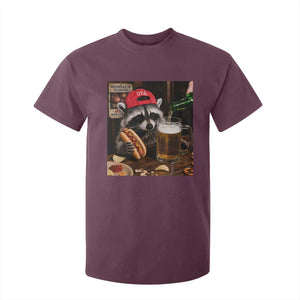 Patriotic USA Raccoon Drinking Beer T Shirt For Kid 4th of July Meme