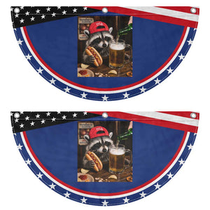 USA Raccoon Drinking Beer Patriotic Fan Flag 4th of July Meme
