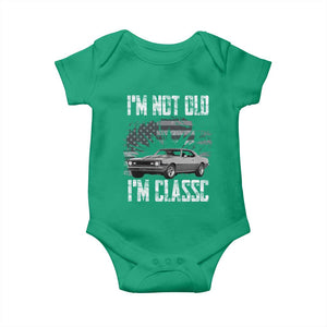 I'm Not Old I'm Classic Baby Onesie Retro American Muscle Car Classic USA