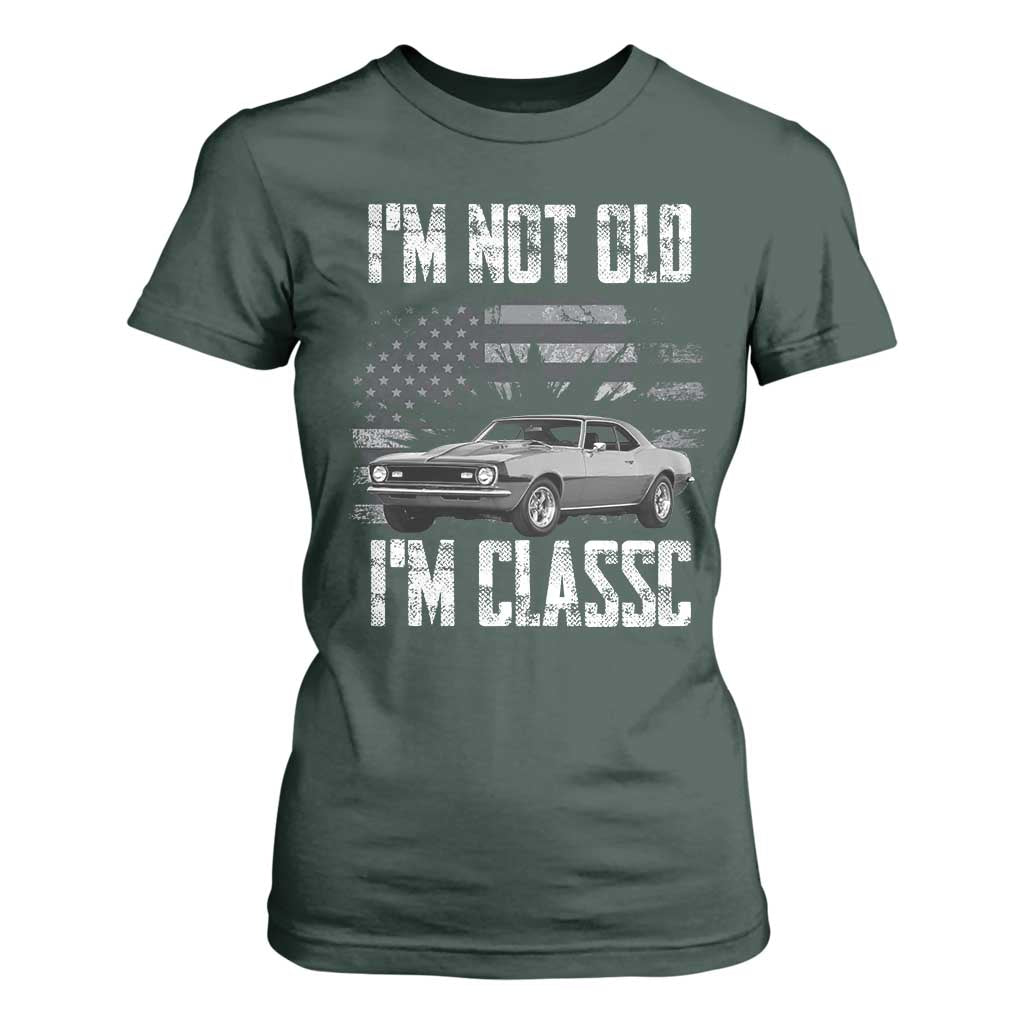I'm Not Old I'm Classic T Shirt For Women Retro American Muscle Car Classic USA