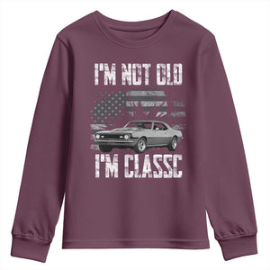 I'm Not Old I'm Classic Youth Sweatshirt Retro American Muscle Car Classic USA