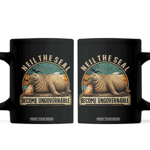 Neil The Seal Become Ungovernable Coffee Mug Funny Elephant Seal Meme TS14 Black Print Your Wear