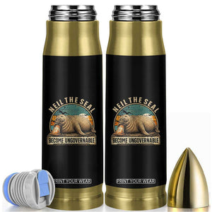 Neil The Seal Become Ungovernable Bullet Tumbler Funny Elephant Seal Meme TS14 Black Print Your Wear