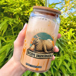 Neil The Seal Become Ungovernable Glass Can Funny Elephant Seal Meme TS14 Black Print Your Wear