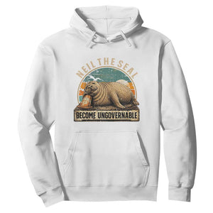 Neil The Seal Become Ungovernable Hoodie Funny Elephant Seal Meme TS14 White Print Your Wear
