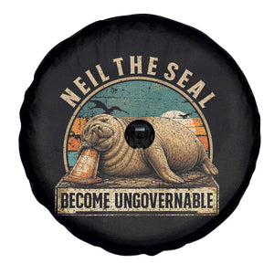 Neil The Seal Become Ungovernable Spare Tire Cover Funny Elephant Seal Meme TS14 Print Your Wear