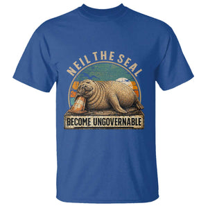 Neil The Seal Become Ungovernable T Shirt Funny Elephant Seal Meme TS14 Royal Blue Print Your Wear