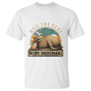 Neil The Seal Become Ungovernable T Shirt Funny Elephant Seal Meme TS14 White Print Your Wear