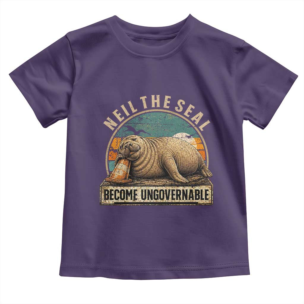 Neil The Seal Become Ungovernable Toddler T Shirt Funny Elephant Seal Meme TS14 Purple Print Your Wear