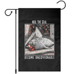 Neil The Seal Become Ungovernable Garden Flag Vintage Elephant Seal Animal Meme TS14 Black Print Your Wear
