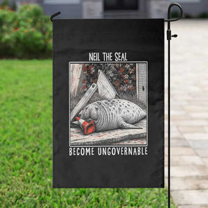 Neil The Seal Become Ungovernable Garden Flag Vintage Elephant Seal Animal Meme TS14 Print Your Wear