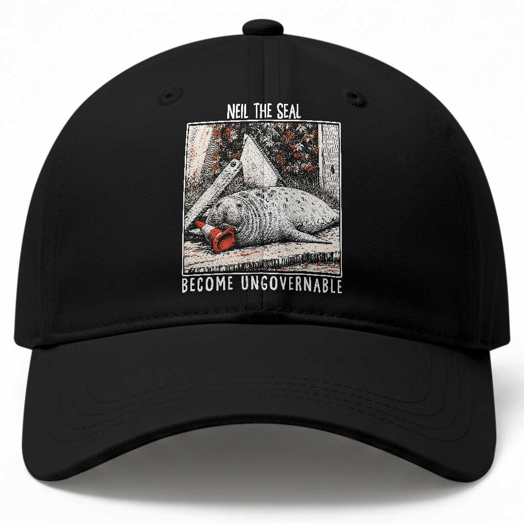 Neil The Seal Become Ungovernable Baseball Cap Vintage Elephant Seal Animal Meme TS14 Print Your Wear