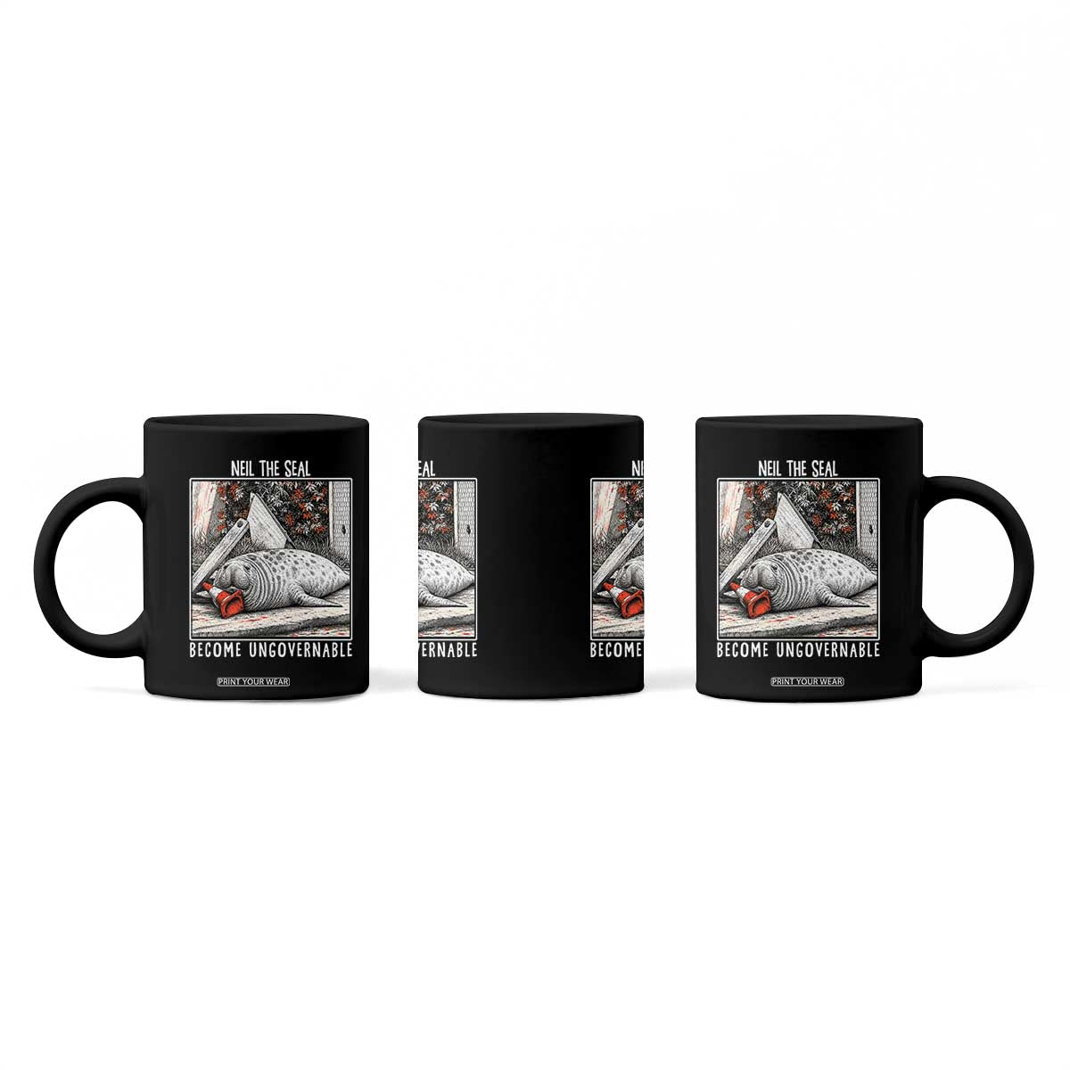 Neil The Seal Become Ungovernable Coffee Mug Vintage Elephant Seal Animal Meme TS14 Print Your Wear
