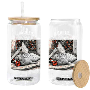 Neil The Seal Become Ungovernable Glass Can Vintage Elephant Seal Animal Meme TS14 Print Your Wear
