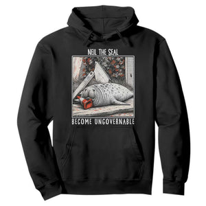 Neil The Seal Become Ungovernable Hoodie Vintage Elephant Seal Animal Meme TS14 Black Print Your Wear
