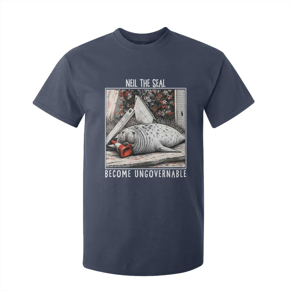 Neil The Seal Become Ungovernable T Shirt For Kid Vintage Elephant Seal Animal Meme TS14 Navy Print Your Wear