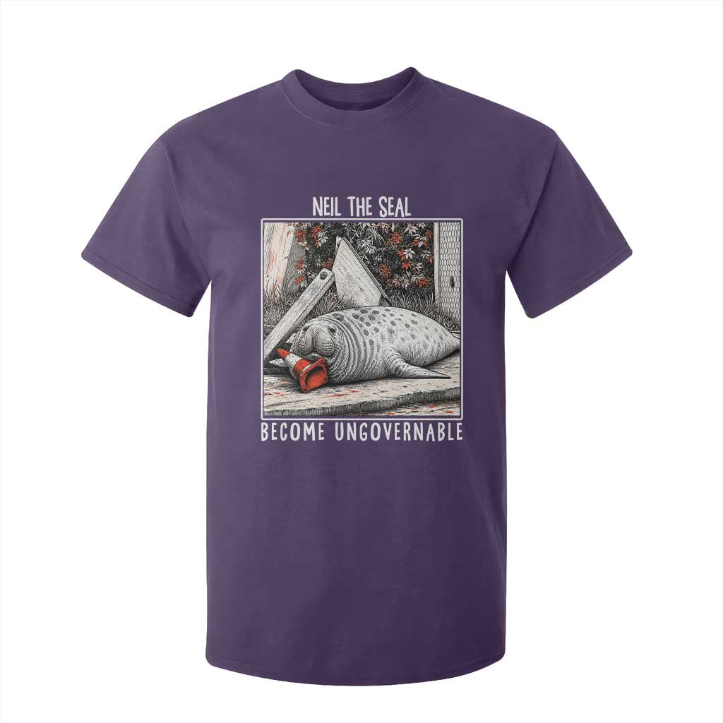 Neil The Seal Become Ungovernable T Shirt For Kid Vintage Elephant Seal Animal Meme TS14 Purple Print Your Wear