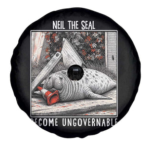 Neil The Seal Become Ungovernable Spare Tire Cover Vintage Elephant Seal Animal Meme TS14 Print Your Wear