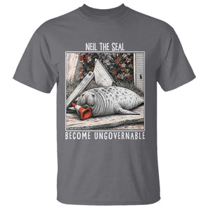 Neil The Seal Become Ungovernable T Shirt Vintage Elephant Seal Animal Meme TS14 Charcoal Print Your Wear