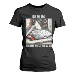 Neil The Seal Become Ungovernable T Shirt For Women Vintage Elephant Seal Animal Meme TS14 Black Print Your Wear