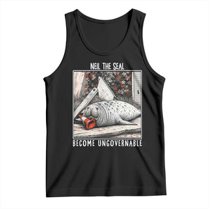 Neil The Seal Become Ungovernable Tank Top Vintage Elephant Seal Animal Meme TS14 Black Print Your Wear