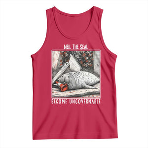 Neil The Seal Become Ungovernable Tank Top Vintage Elephant Seal Animal Meme TS14 Red Print Your Wear