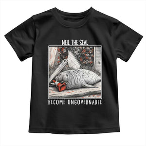 Neil The Seal Become Ungovernable Toddler T Shirt Vintage Elephant Seal Animal Meme TS14 Black Print Your Wear