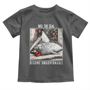Neil The Seal Become Ungovernable Toddler T Shirt Vintage Elephant Seal Animal Meme TS14 Dark Heather Print Your Wear