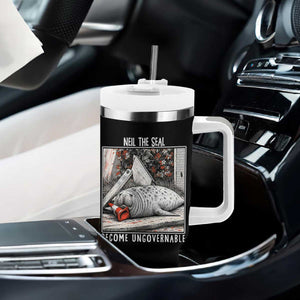 Neil The Seal Become Ungovernable Tumbler With Handle Vintage Elephant Seal Animal Meme TS14 Print Your Wear